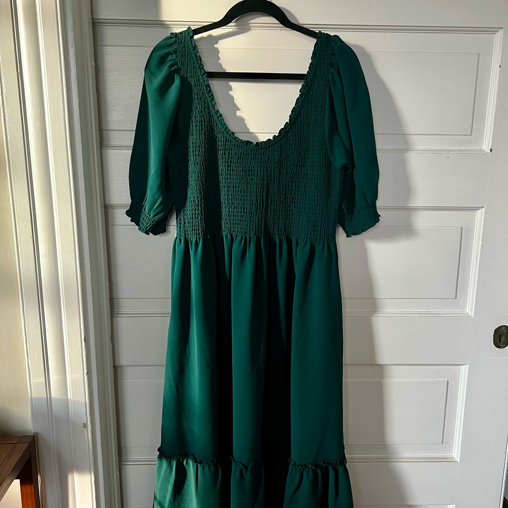 Hill House Home Louisa Nap Dress – Botanical Garden Crepe – XL – Worn Twice
